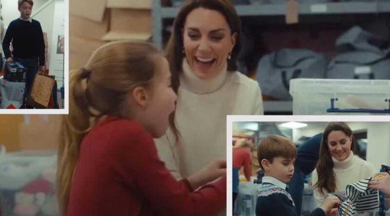 VIDEO: George, Charlotte And Louis Volunteer With Mom Kate At Baby Bank